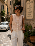 Gilet - light pink & pearl